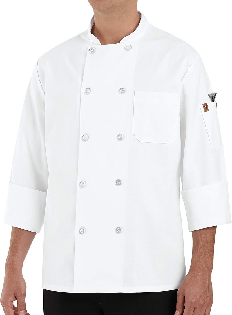 Chef Designs mens Ten Pearl Button Chef Coat - Image 1